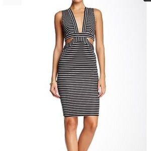 Bec & Bridge Cut Out Striped Dress